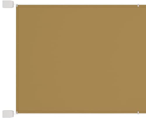 Mengtu Toldo vertical beige de 60 x 420 cm, tela Oxford, toldo lateral vertical para balcón, patio, jardín, toldo lateral, protección de privacidad, parasol para puerta y ventana