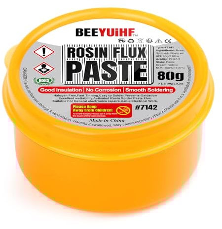 BEEYUIHF flussanti e paste per saldatura, colofonia flussante saldatura, SMD Flussi di saldatura per PCB LED IC CPU #7142 (peso netto 2.82oz/80g)
