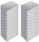 22 Pack Empty Rectangular Metal Storage Organizer Tins with Hinged Lids for Small Items and Other Craft Projects, 115 x 85 x 22 mm (Silver)