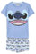CERDÁ LIFE'S LITTLE MOMENTS Pijama Corto Single Jersey Stitch Juego, Azul, S para Mujer