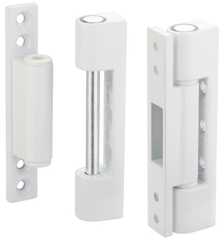 SOTECH 2 x Window Hinges 95 mm White RAL 9003 Door Hinges for Screw-On Renovation Hinges