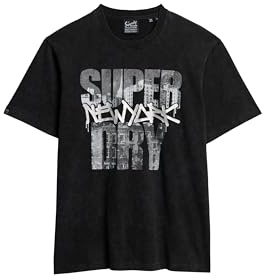 Superdry Herren Locker geschnittenes T-Shirt mit Skateboard-Fotografie