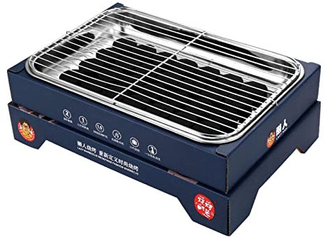 Barbecue a carbonella – Barbecue a carbonella in acciaio inox, monouso, a carbonella, per barbecue da campeggio all'aperto