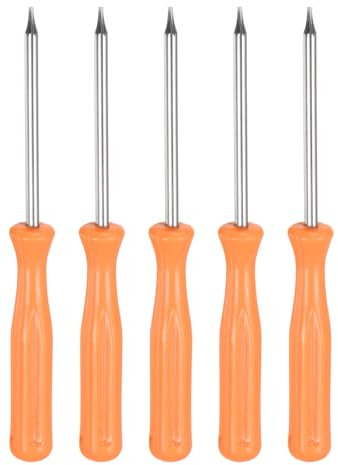 QUARKZMAN 5 Stück Torx-Schraubendreher T4 4 Länge aus Kohlenstoffstahl Nicht-magnetischer Sicherheitsstern 6-Punkt-Kopf Präzisions-Schraubendreher mit rutschfestem Griff, Gelb