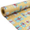 Rouleau de papier cadeau pour Noël : papier cadeau kraft 43 cm x 15 m avec motif festif bleu pour emballage cadeau