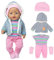 Puppenkleidung für 36-43 cm Baby Puppen mit Mantel Bluse Hosen Hut und Socken (Keine Puppe)