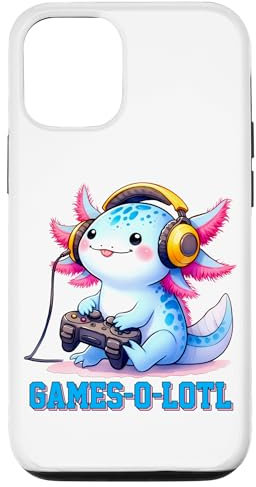 Gamesolotl Axolotl spielt Videospiele Kawaii Gaming Hülle für iPhone 12/12 Pro