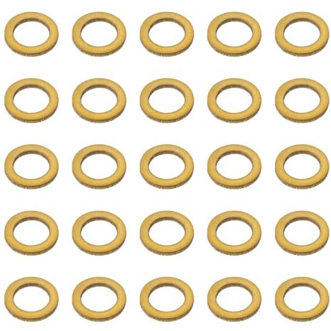 The Lord of the Tools Lot de 100 rondelles de cale en laiton, 5 mm de diamètre extérieur x 3,2 mm ID x 0,5 mm d'épaisseur, plates, adaptées pour le bricolage, les bateaux, les militaires et les