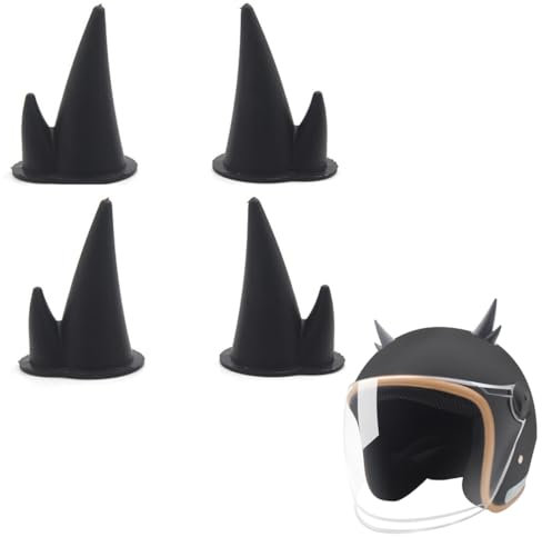 HAMKU 2 Stück Helm Ohren Motorradhelm Katzenohren, Helm deko, Skihelm deko, Motorradhelm Ohren,Katzenohren Motorradhelm Dekorative, Niedliches Helmzubehör Ohren(Schwarz)