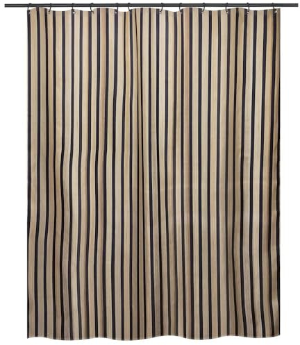 Spirella Rideau de Douche Polyester Tessa 180x200cm Noir et Beige