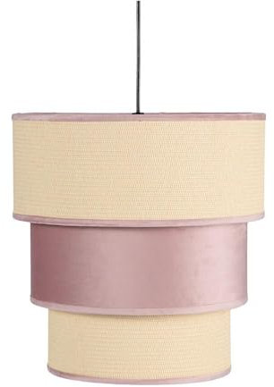 VoltShine Suspension 3 abat-jours type E27 Rose Design moderne et élégant Idéal pour la décoration intérieure