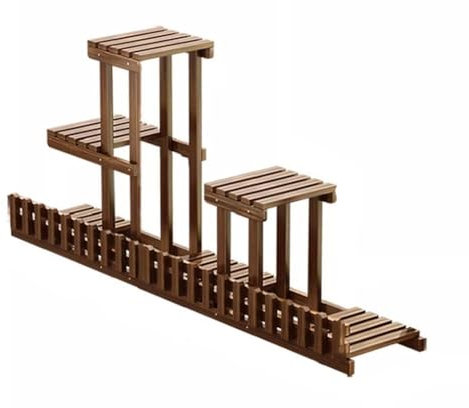NUBAGG Pflanzenständer Aus Holz, 3-stöckiges Eckregal Aus Holz, Multifunktionales Lagerregal, for Garten, Terrasse, Balkon, Wohnzimmer, Drinnen Und Draußen(72cm)