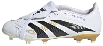 adidas Unisex League Fold-Over Tongue Kids FG/MG Fußballschuh Cloud White/Core Black/Gold Metallic 33