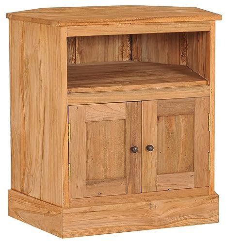 Gecheer Sideboard 60x45x60 cm Massivholz Teak, Kommode Anrichte Schrank Beistellschrank Mehrzweckschrank Standschrank Bücherschrank Lagerschrank