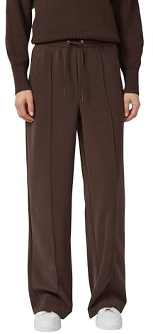 s.Oliver Damen Hose lang, Wide Leg Fließende Hose mit Geradem Bein und Elastikbund