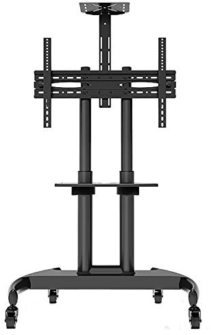 ABNNHK Universal Moveable TV Stand for 32-70inch TV, Heavy Duty Floor TV Cart with Wire Management, TV Trolley with Storage Rack & Swival Screen