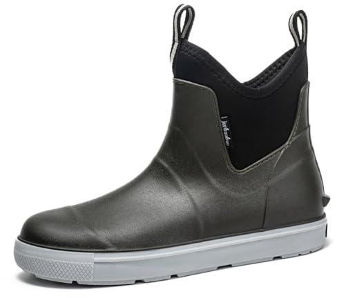 ZEPYFXIT Stivali da Pioggia Uomo in Gomma Impermeabile Stivaletti Chelsea con Elastici Comodi Stivali da Lavoro Impermeabili per Giardinaggio Pesca e Trekking