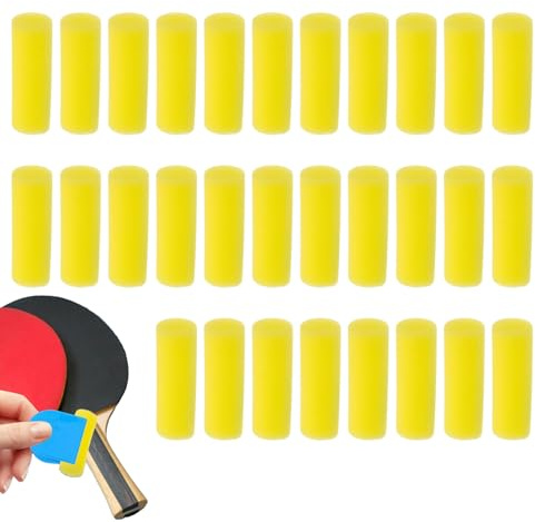 Cepillo de Esponja con Forma de Cilindro, Herramienta para Raqueta de pegamentos de Tenis de Mesa - Cepillo de Esponja Suave 30 Piezas | de Pegamento para Tenis de Mesa, Limpieza rápida para e