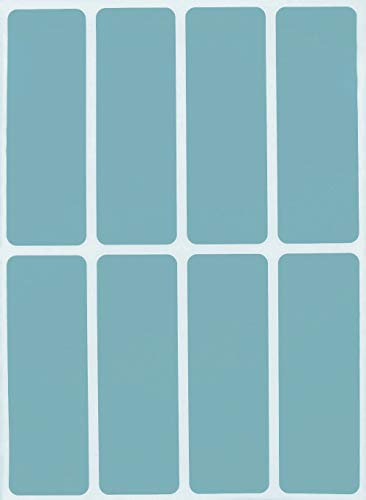 Etiketten Hellblau 76 mm x 25 mm Sticker – 7,5 cm x 2,5 cm viereckige Aufkleber 120 Stück von Royal Green