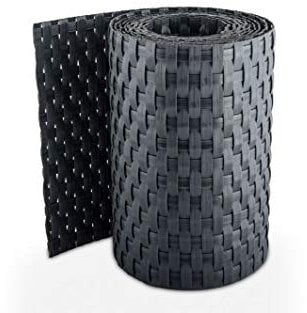 Gartenwelt Riegelsberger Premium Sichtschutzstreifen Hart PVC Rattan Doppelstabmatten 2550x190x4 mm Anthrazit 30 Stück (1 Karton)