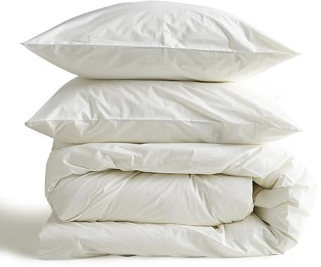 SALAD HOUSE Weiße Bettwäsche 200x200 Baumwolle, Allergiker Bettwäsche-Sets, Duvet Cover, Herbst Bettbezug +2 Satin Kissenbezüge 80x80, Room Decor Bettwaren & Bettwäsche, 400TC