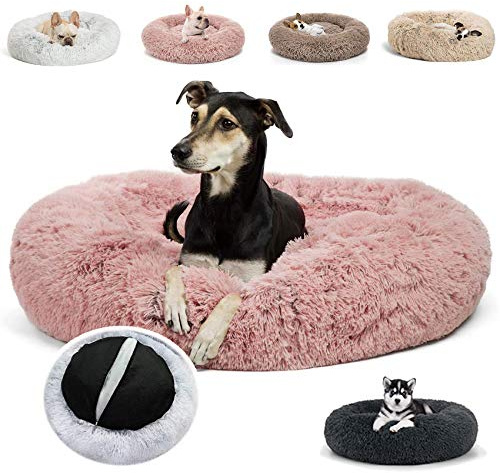 JRUI Katzenkörbchen Katzenbett Rund, maschinenwaschbar, Extra Weich, Pflegeleicht, Formstabil, für Kleine, Mittlere und Große Hunde Katzen