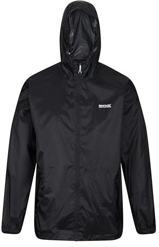 Regatta Herren Regatta Mens Pack It Jacket with Hood baby jacke, Black, 4XL