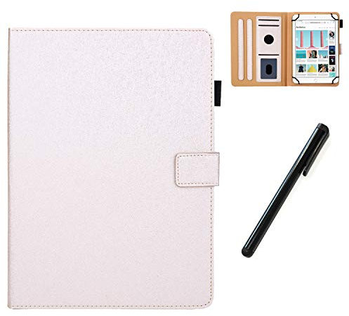 HereMore Funda 8 Pulgadas Universal, Carcasa Antigolpes Estuche Folio Cubierta Protectora para Samsung Galaxy Tab A 8/S2 8.0, Lenovo Tab E8/Tab 4 8, Yuntab H8, Huawei Mediapad T3 8, Oro
