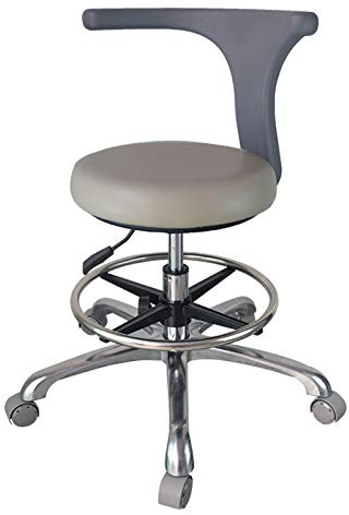 JMYSD Medical Dental Hocker Zahnarztstuhl Dentalhocker Mit 360 Grad Drehung Armlehne PU-Leder, Verstellbarer Beauty Hocker Salon Friseurstuhl,F