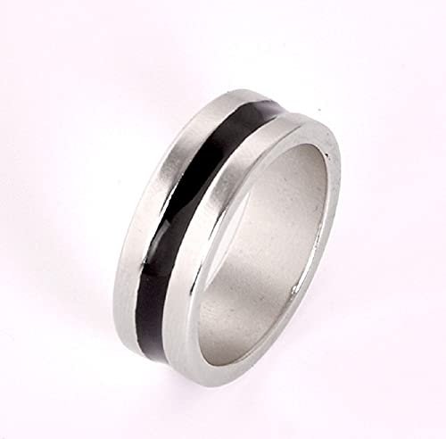 SUMAG Magietricks Magnetischer PK Ring graviert mit schwarzem Kreis Magier BühnenIllusion Gimmick Requisiten Nahaufnahme Magic Show Trick Requisiten (2,1 cm)