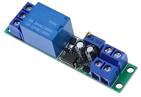 Create idea 12V Timer-Schalter-Modul Relaismodul Zeitrelais Timer-Verzögerung Ausschalten Zeitschaltuhr, 0,1s bis 25 sek.