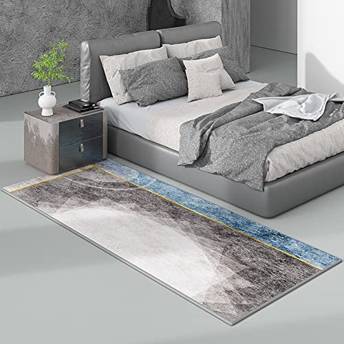 LHYZF Tapis de Tapis de runneur Contemporain, Tapis de Tapis pour Les escaliers de Cuisine Hall Couloir Tapis étroit, 1m/1.5m/2m/2.5m/3m/3.5m/4m/4.5m/5m/5.5m/6m Gris/Bleu/en Or/Blanc