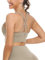 icyzone Damen Sport BH Starker Halt Gepolstert Training Bustier Top Fitness Yoga Bra (M, Gravel)