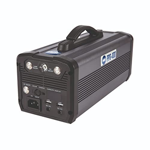 WAI EVUPPS400 Portable Power Supply, 426Wh Outdoor Backup Mobile Lithium Battery Pack with 220V/400W Output Power, Pure Sine Wave AC Outlet, DC 12V and USB 5V output for holiday RV Camping, Emergency