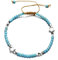 MenYiYDS Boho Türkis Fußkettchen Silber Stern Knöchel Armband Strand Fußschmuck für Frauen und Mädchen