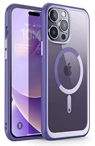 SUPCASE Unicorn Beetle Mag Schutzhülle für iPhone 14 Pro 6,1 Zoll (2022 Release), kompatibel mit MagSafe, stoßfest, schlank, transparent, Mauve
