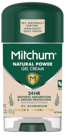 Mitchum Natural Power Gel Cream Amber and Sandelwood