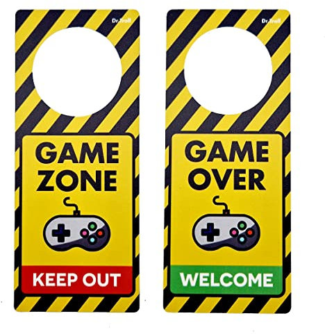 POMING Cartel de NO Molestar para Puertas Gaming Zone