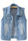 NLAVW Gilet en Jean Femme Gilet en Jean Grande Taille 5XL-6XL Veste Courte sans Manches Gilet Vintage Jean Gilet Cardigan déchiré Femme,Chrome,M