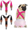 Pet Soft Hundewindel-Hosenträger, 2 Stück Hunde-Hosenträger, Hunde-Windelgeschirr, Hosenträger für Windeln, Damen, Welpen-Hosenträger, Bauchbänder, Haustier-Kleidung (Schwarz-Rosa, S)