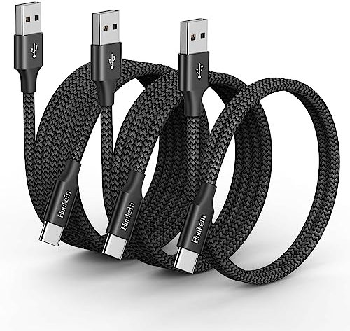 USB C Charger Cable 3Pack [0.3M+1M+2M] 3A Fast Charging USB A to USB C Cable Braided USBC Lead for Samsung Galaxy