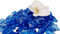Glasbrocken Gartendekoration Glasstein Glasbruch türkis Glass Stone 20-30mm Glasdeko Außendeko (Blau, 2)