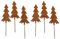Rost Deko 6X Tanne mit Stab GH 25cm Edelrost Baum Gartendeko Stecker Weihnachtsdeko Winterdeko