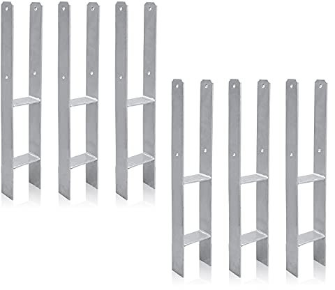Eulenke H-Pfostenträger: Vielseitiger 101-mm-H-Anker, 600 x 60 mm – Stabile Verankerung für Pfostenträger (6 Stück)