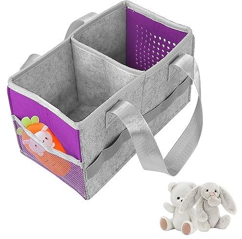 Blnriam Tragetasche für Toniebox-Starterset und Zubehör,Tonie aufbewahrung,Tasche toniebox, Filz-Organizer-Tasche für Tonies-Figur und Toniebox (tiefviolett)