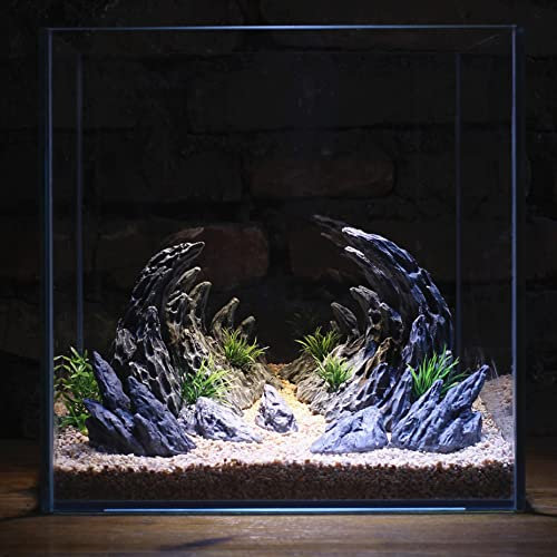 YZHZOM Soul Valley Aquarium Deko Set - 7-teilige Harz Imitation Stein, Dekoration Groß