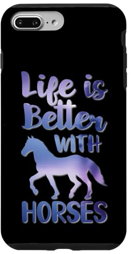 Horse Purple Ombre Pony Lilac Colt Horseback Riding Equine Case for iPhone 7 Plus/8 Plus