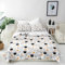 ANHOPE Hund Knochen Welpe Pfote Bettwäsche Set 3 Teilig Bettbezug 155x220 cm + 2 Kissenbezug 80x80 cm Weich Microfaser Bettbezüge Set mit Reißverschluss Bettdeckenbezug für Kinder Jungen Mädchen