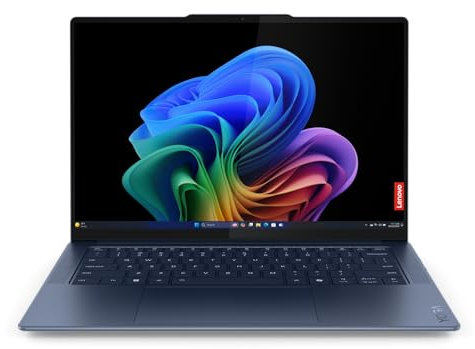 Lenovo Yoga Slim 7x Notebook AI, Display Touch 14.5 3K OLED (2944x1840) 90Hz, Processore Qualcomm Snapdragon X Elite, RAM 16GB, 1TB SSD, Windows 11 Home Copilot+ PC, WiFi 7 - Blu, Esclusiva Amazon