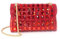 YUEZHAN Abendtasche Damen Clutch Elegante Glitter Bling Stilvolle Leichte Strass Verziert Mode Abend Tasche Abendessen Eine Größe Rot